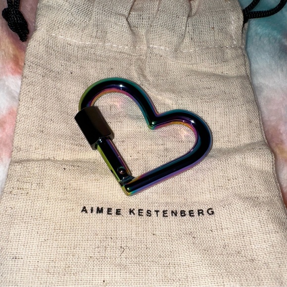 It’s a Love Thing Oil Slick Iridescent Key FOB bag clip/charm - Picture 9 of 10